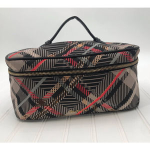 Vera Bradley Sophia Plaid Zip Around Cosmetic Case